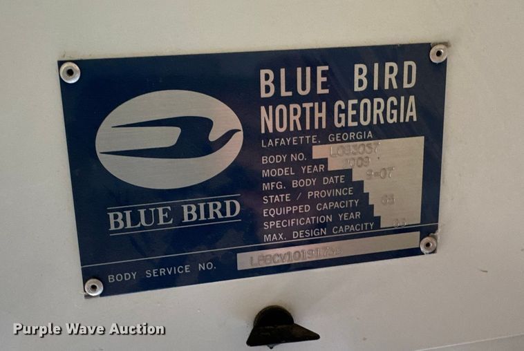 image for item FB0575 2009 Blue Bird Vision school bus