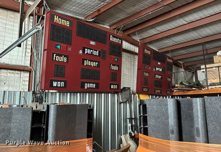 image for item FB0599  (11) pallets of electric bleachers