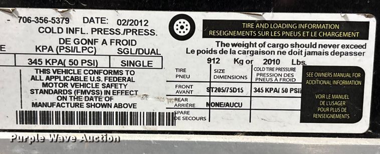 image for item FB3469 2012 Carry-On   6X12CGR enclosed cargo trailer