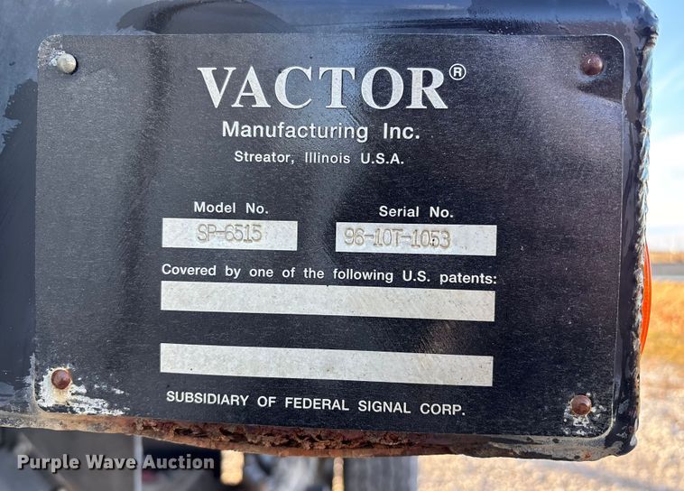 image for item FB3473 1996 Ford F800 sewer jetter truck