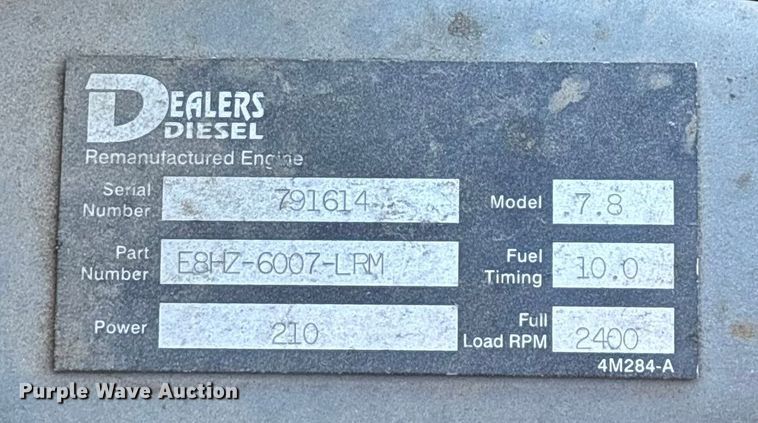 image for item FG0016 1988 Ford L8000 hazmat support truck