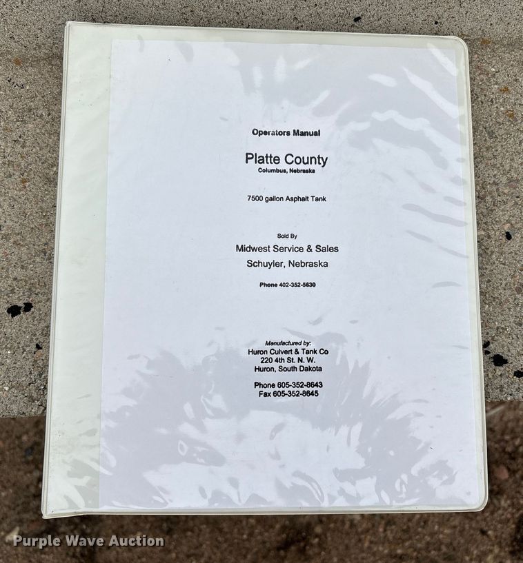 image for item FG2534 Huron Culvert & Tank Co. asphalt tank