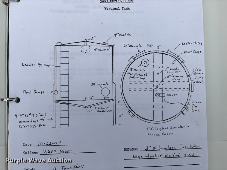 image for item FG2534 Huron Culvert & Tank Co. asphalt tank