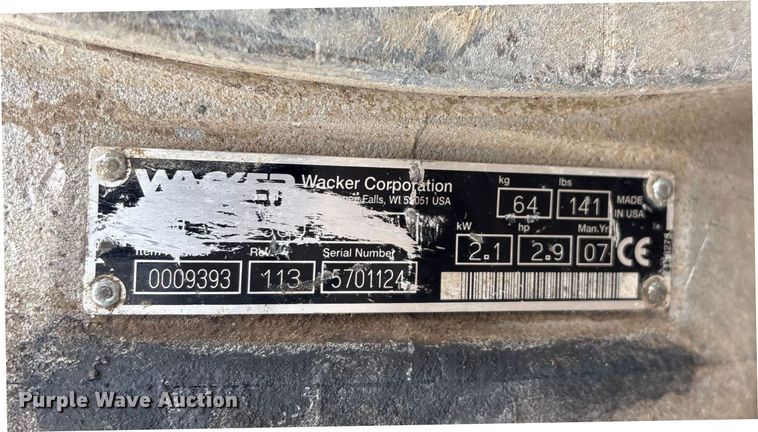 image for item FG2537 Wacker BS60-2i compactor