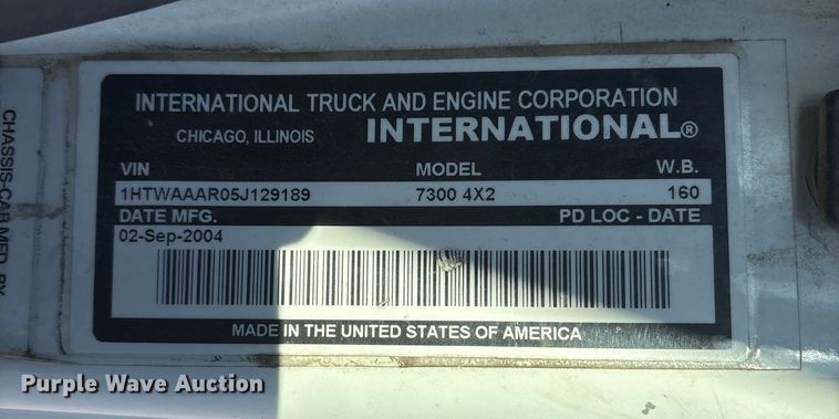 image for item FG2574 2005 International 7300 dump truck