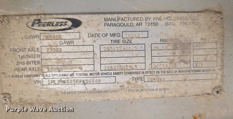 image for item FI0717 2015 Peerless 45SWO walking floor trailer