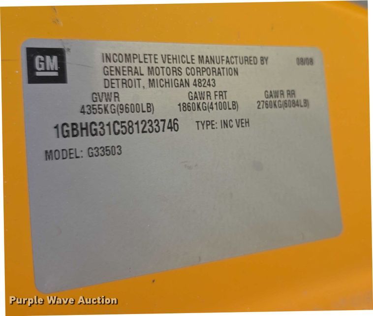 image for item FI0776 2008 Blue Bird school bus