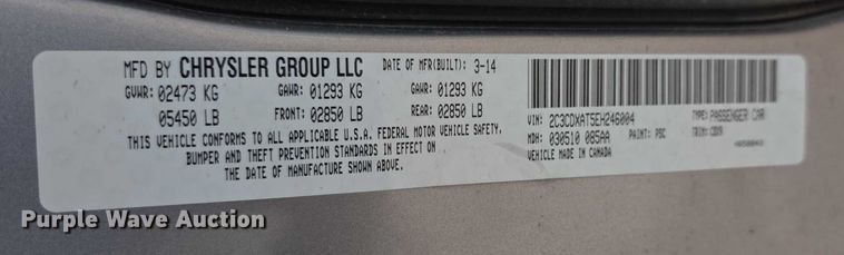 image for item FI0779 2014 Dodge Charger Police Interceptor 