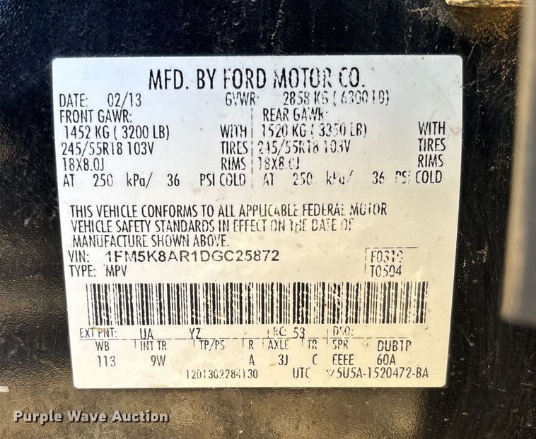 image for item FI1633 2013 Ford Explorer Police Interceptor SUV