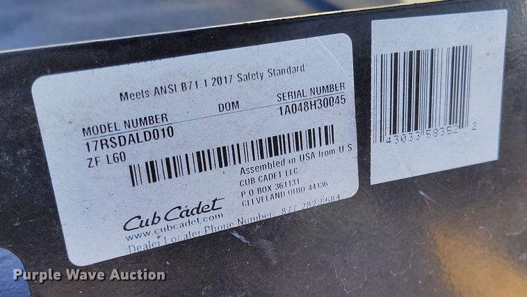 image for item IH9405 (2) Cub Cadet Z Force L ZTR lawn mowers