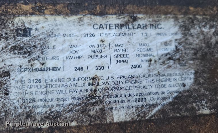 image for item NO9882 2003 Freightliner FL80 dump truck