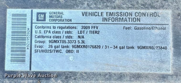 image for item OE9342 2009 Chevrolet Silverado 1500 Ext. Cab pickup truck