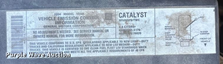 image for item OE9358 2004 Chevrolet Silverado 1500 Ext. Cab pickup truck