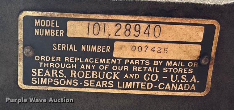 image for item OE9372 Sears Craftsman 101.28940 lathe