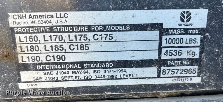 image for item OE9379 2008 New Holland L185 skid steer loader