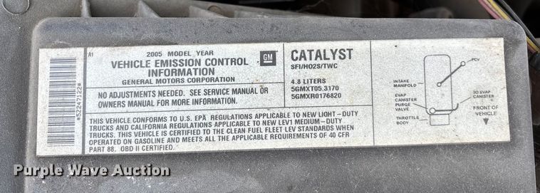 image for item OE9382 2005 Chevrolet Silverado 1500 Ext. Cab truck cab and chassis