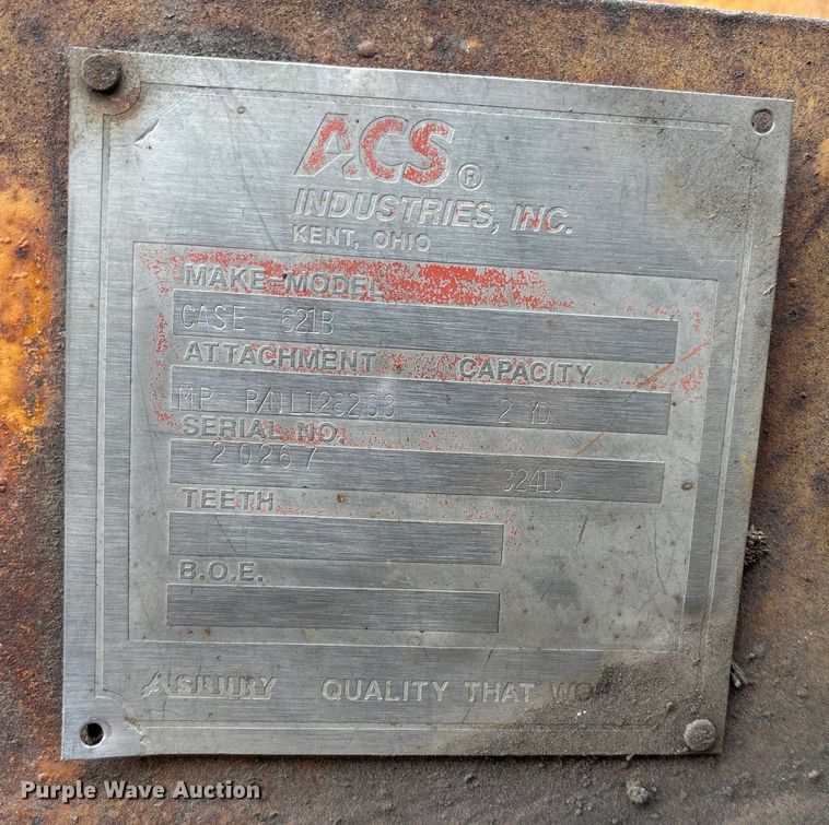 image for item OE9385 1996 Case 621B wheel loader