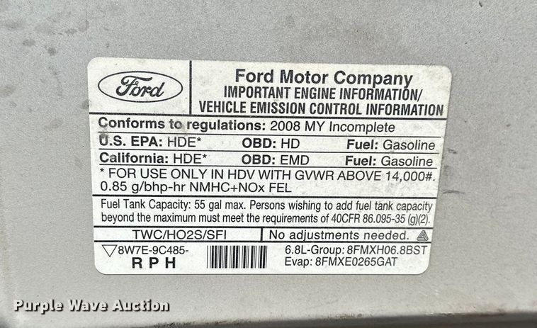 image for item OJ9926 2008 Ford E450 Super Duty shuttle bus