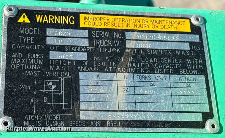 image for item EP2811 Mitsubishi FGC25 forklift