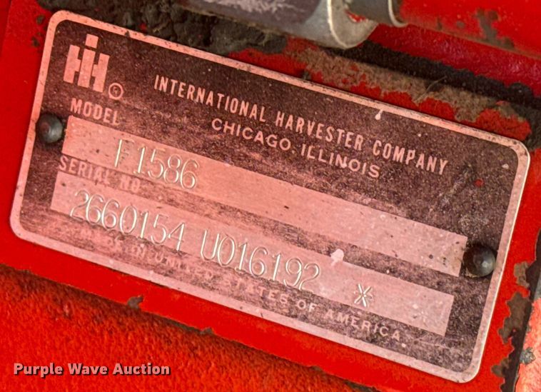image for item EP2830 1978 International 1586 tractor