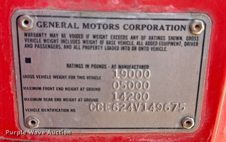 image for item EP2843 1974 Chevrolet C60 grain truck