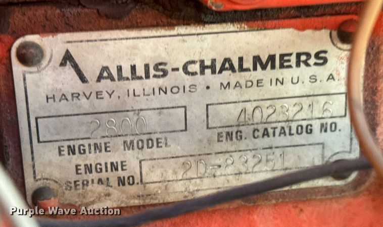 image for item ET4350 1975 Allis-Chalmers 185 tractor