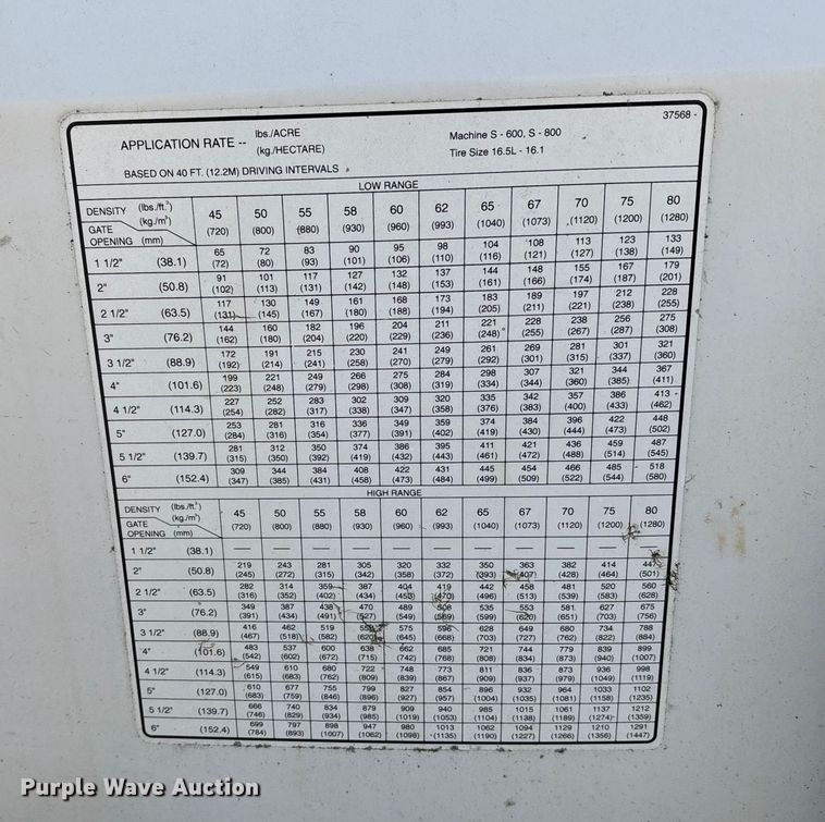 image for item ET4414 Willmar Super 600 spreader