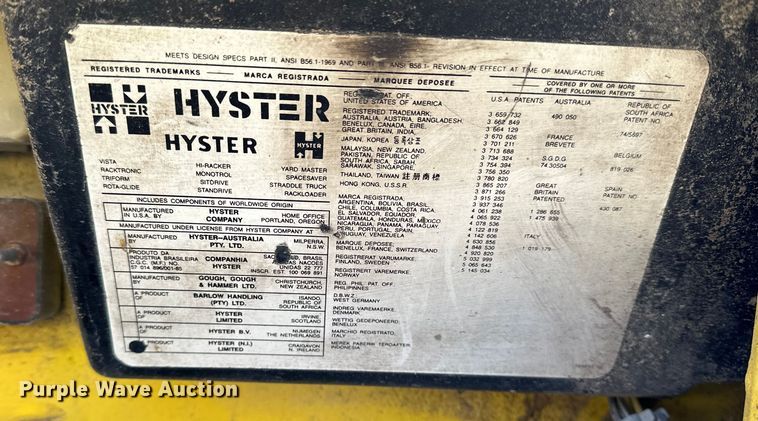 image for item FG2579 Hyster H50XM forklift