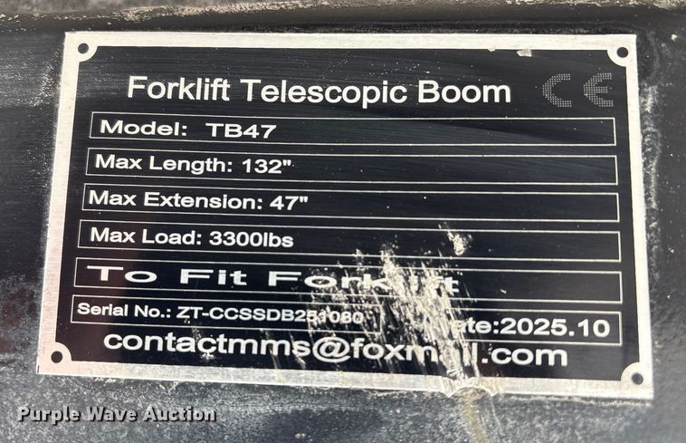 image for item FG2608 2025 Giyi TB47 forklift boom