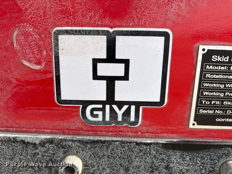 image for item FG2619 2025 Giyi BS55 skid steer snow blower