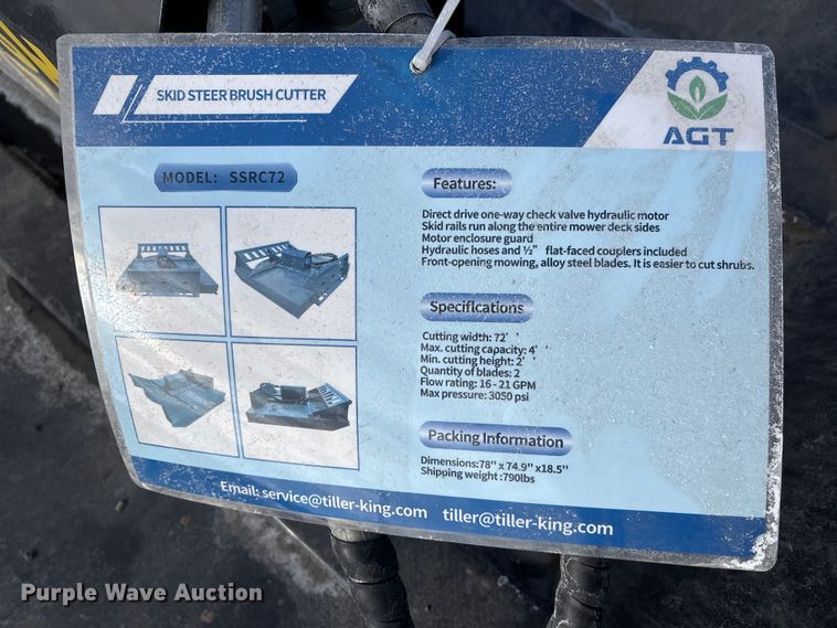 image for item FG2620 2025 Mower King SSRC skid steer rotary mower