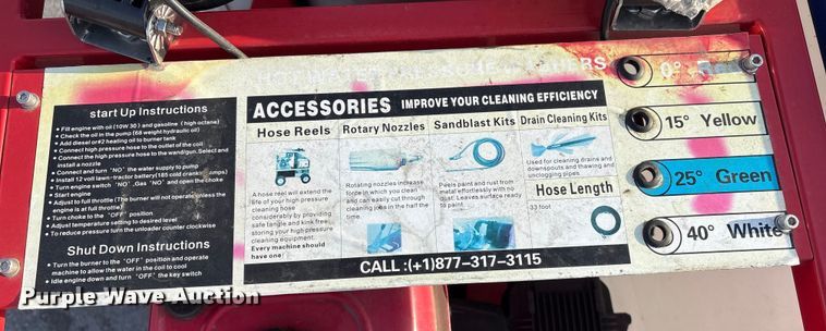 image for item FG2623 High Pressure Washer 016-02-4000/1.2-01 hot pressure washer