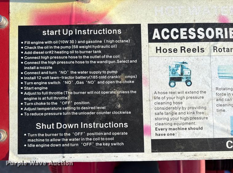 image for item FG2623 High Pressure Washer 016-02-4000/1.2-01 hot pressure washer