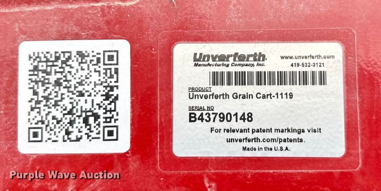 image for item YA1965 2024 Unverferth 1119 grain cart