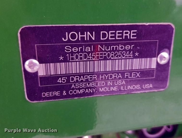 image for item YA2088 2023 John Deere RD45F flex draper head