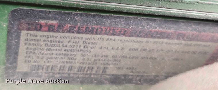 image for item YA2121 2013 John Deere 6105D MFWD tractor