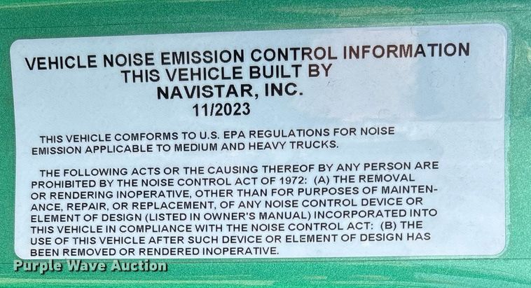 image for item DW7398 2024 International LT625 semi truck