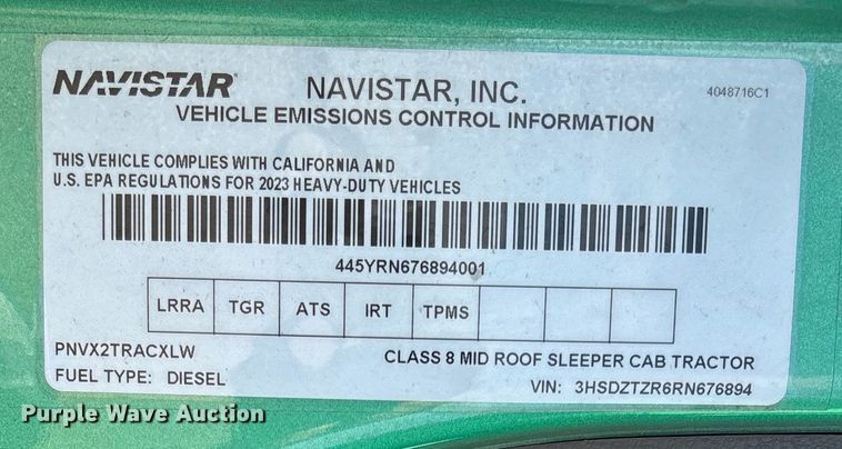 image for item DW7399 2024 International LT625 semi truck