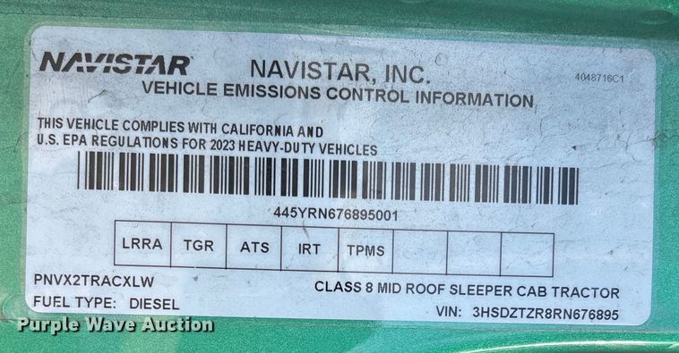 image for item DW7401 2024 International LT625 semi truck