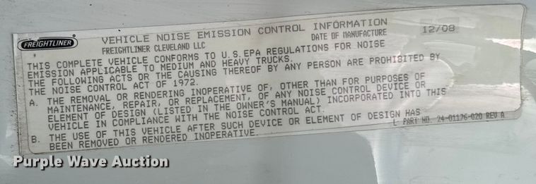 image for item EA2275 2009 Freightliner Cascadia semi truck