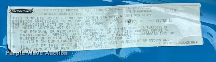 image for item EC8216 2014 Freightliner Cascadia semi truck