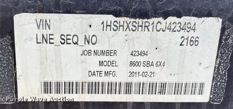 image for item EC8219 2012 International ProStar semi truck