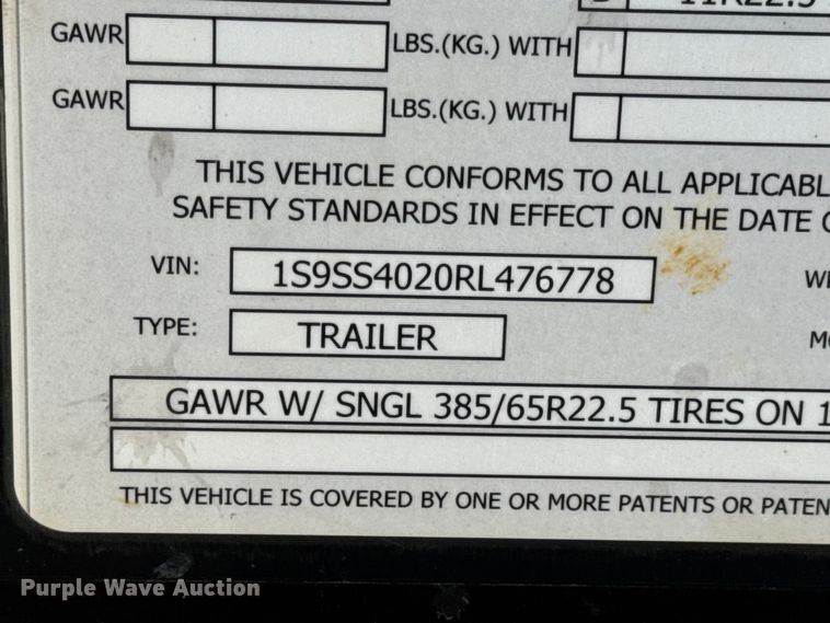 image for item EN0892 2024 SmithCo SX2-40-34 side dump trailer