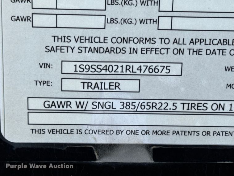 image for item EN0893 2024 SmithCo SX2-40-34 side dump trailer