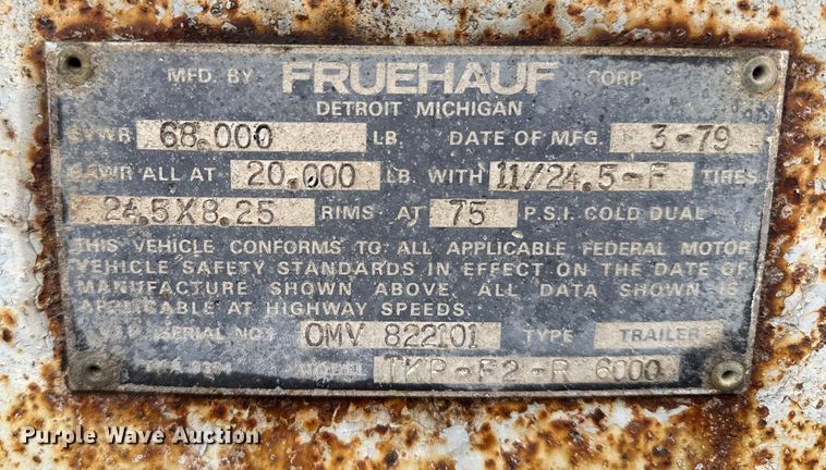 image for item ER2303 1979 Fruehauf tank trailer