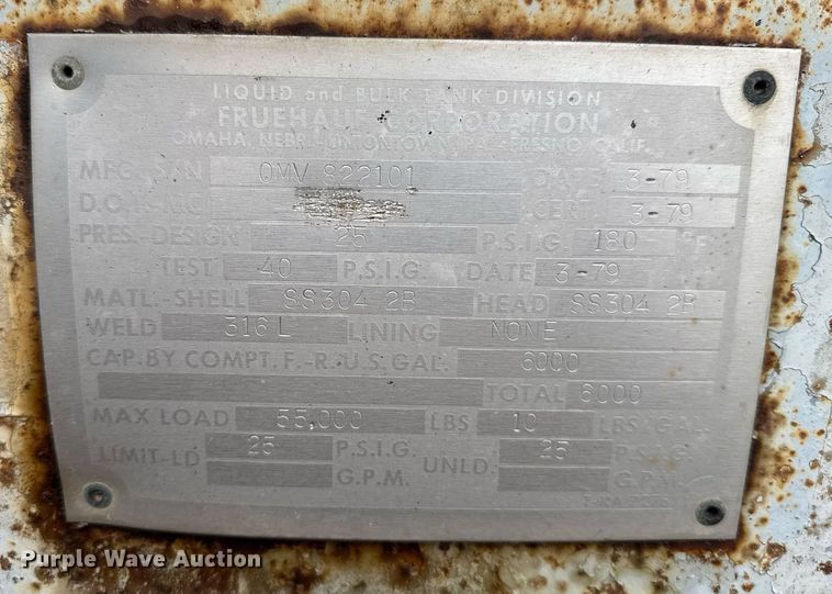 image for item ER2303 1979 Fruehauf tank trailer