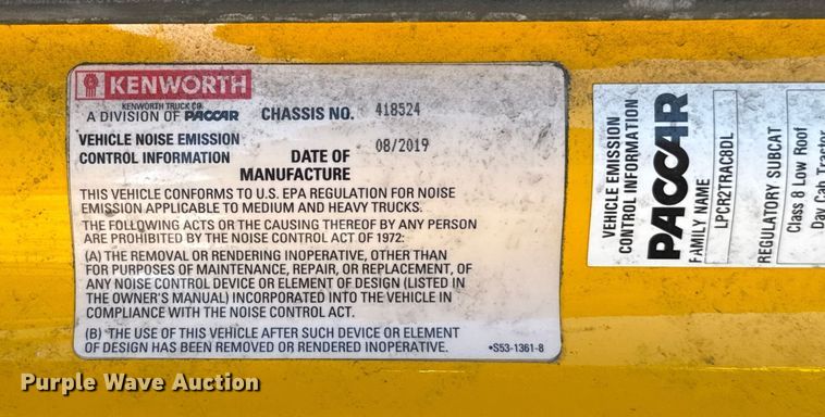 image for item ES5705 2020 Kenworth T680 semi truck