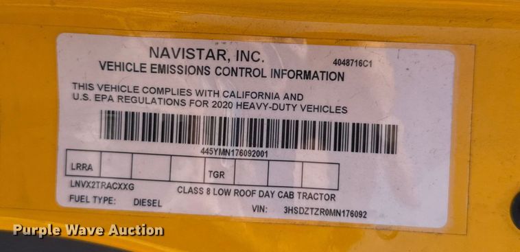 image for item ES5706 2021 International LT625 6X4 semi truck