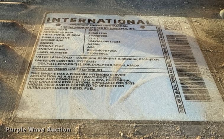 image for item ES5707 2024 International LT625 semi truck