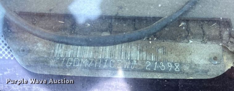 image for item ES8522 1998 GMC C7500 sewer jetter truck